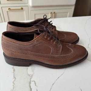 Frye Brown Leather Wingtip Derby Shoes New 11 D